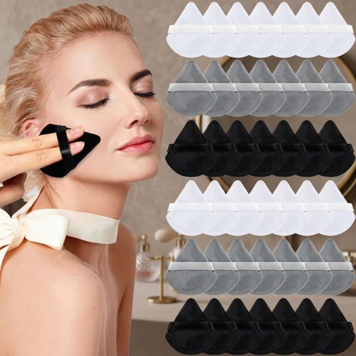 Powder Puff Face Soft Makeup Velour Puff Beauty Sponge for Loose Powder Foundation Blender Makeup Tool Reusable Cosmetic Puff