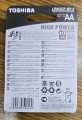 Toshiba Alkaline Cell AA Size - Pack of 2 cells. 