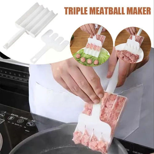 SIMPLE PRESS SPOON WITH SMALL SCOOP FOR MEAT BALL, PAKORA AND MULTIPURPOSE/CREATIVE KITCHEN MEAT BALL MAKER/MAKING FRY EASY