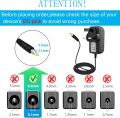 EFISH Power Supply Adapter 12V 1A 12W,Power Plug for 12V Home Appliances+7Plugs Black. 