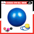 100CM Anti-Burst Exercise Gym Ball with Air Pump Perfect for core workouts, yoga, and stability training—durable, non-slip, and easy to inflate. 