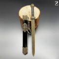 Mini Sword With Sheath China Ancient Sword Zinc Alloy Tang Hengdao Han Sword Weapon Model Keychain Pendant Cosplay Accessories. 