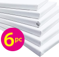 Stretched Canvas for Painting 8x12 Inch Value Pack of 6 100% Cotton White Blank Canvas, Artist Framed Canvas for.... 