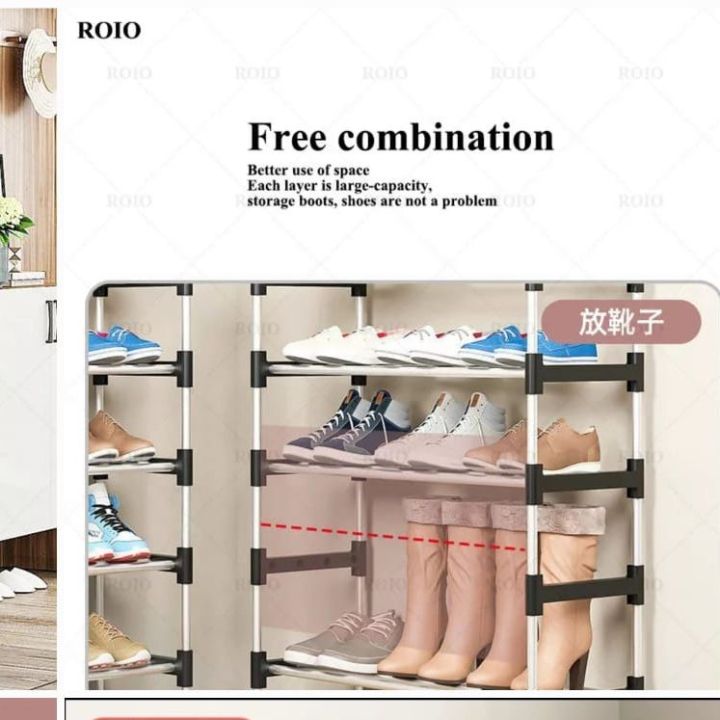 6%20Layer%20shoe%20rack%20Tier%20Colored%20stainless%20steel%20Stackable%20Shoes%20Organizer%20Storage%20Stand%20-%20Image%204