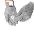 Outdoor Camping Climbing Gloves Safety Anti-cut Gloves Resistant Stainless Steel Wire Metal Mesh Cut-Resistant Safety Gloves. 