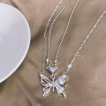 Versatile Black Butterfly Pendant Necklace Personality Collar Chain Light Luxury Jewellery For Women. 