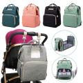 4-in-1 Baby Diaper Bag Portable Diaper Bag Baby Travel Backpack Baby Bed Diaper Changing Table Pads For Mom Dad Baby. 