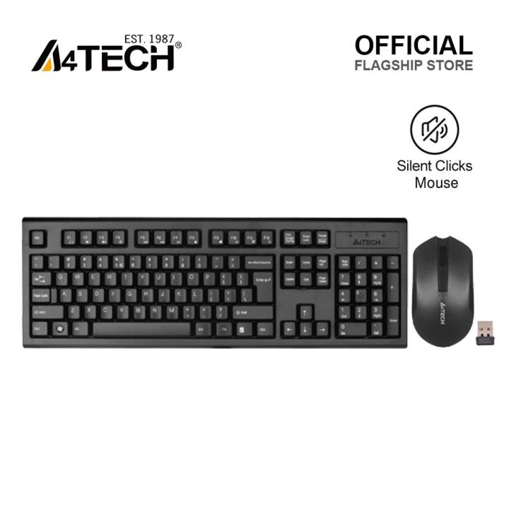 A4Tech 3000NS - NEW ARRIVAL - 2.4G Wireless Keyboard Mouse Combo Set - Silent Clicks Mouse - For PC/Laptop