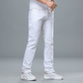 Cotton Jeans Pants for Men in White color and Decent Fabric. 