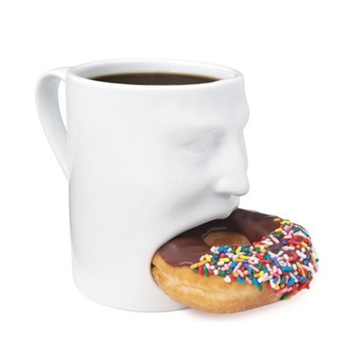 Ceramic Coffee Mug Stylish Ceramic Tea Cup with Biscuit Holder Creative Face Shape Water Cup for Home Office Buy Cute Ceramic Mug