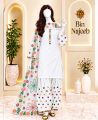 Bin Najeeb Women’s 3 Piece Embroidered Suit – Printed Kurta, Palazzo & Dupatta. 