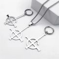 Stainless Steel Jewelry Set Ghost BC Rock Band Pendant Necklace The band Ghost Ghoul Chain Necklaces Fashion Earring Ring collar. 