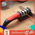 HelloWorld Kitchen Sharpener 3 Stage Slots Chopper Scissors Sharpening Stone. 