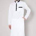 Customize Designer White Arabic Thobe. 