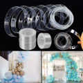 5m Balloon Chain Tape Clear One/Two Holes Arch Connect Strip Balloon Holder Party Supplies Decoration Accessories. 