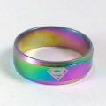 Black Superman Logo Ring. 