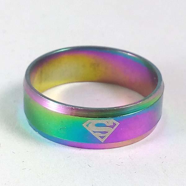 Black Superman Logo Ring