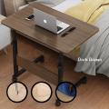 Adjustable Portable Bedside Laptop Table Sofa Side Computer Table With Wheels. 