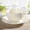 Wilmax England - Set of 6 - TEA CUP & SAUCER - 250 ML - 8 OZ. 
