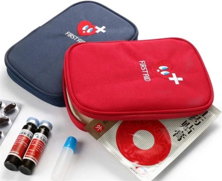First Aid Kit Portable Empty First Aid Pouch Mini Medicine Bag, Pocket Handy Pills Container Organizer