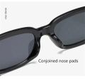 Full Black Vintage Rectangle Sunglasses for Women - Retro Driving Glasses Square Frame Travel Fishing Hiking Eyewear For Girls & Boys. 