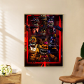Fnaf F-Five-Aights-At-Freddys Anime Poster Anime Posters Sticky Whitepaper Sticker DIY Room Bar Cafe Kawaii Room Decor. 