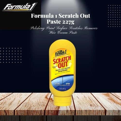 Formula-1 Scratch Out - Scratch Remover for All Auto Paint Finishes - (227GM). Liquid Wax
