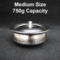 Steel Handi | 750g capacity | 7 Inch | Hammered Design | Stainless Steel Handi. 