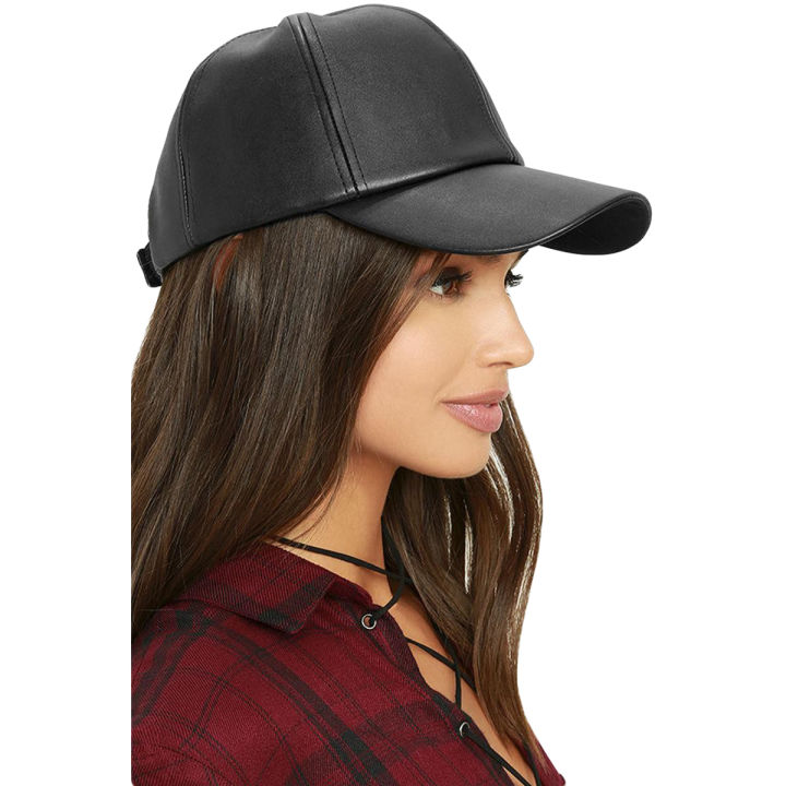 Baseball Original leather Cap Brown Black Rad pure sheep leather cap men and women Hats & Caps