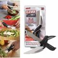 New Smart Clever Cutter Scissor 2 In 1 Cutting Board Utility Cutter Stainless Steel Ourdoor Smart Vegetable Knife with Multi-Function. 