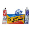 Magic Depoxi Steel & Magic 4minute Clear Epoxy & Magic Epoxy Steel. 