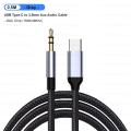 USB Type C to 3.5mm Aux Audio Cable For Samsung S22 Ultra S20 Xiaomi 12 Oneplus 10 Car Headphone Speaker 3.5 Jack Aux Cord Kabel. 