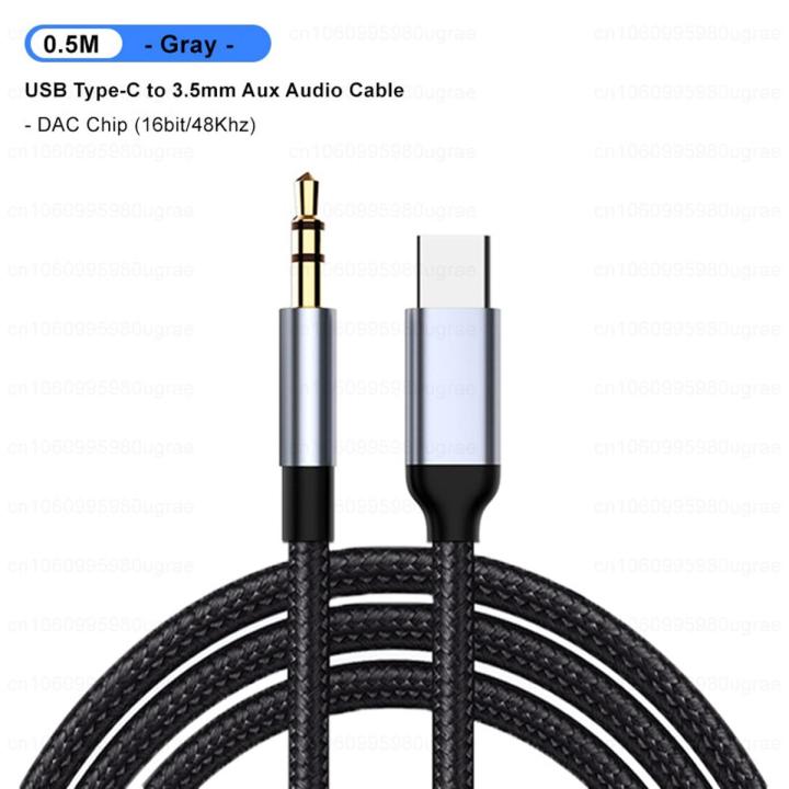 USB Type C to 3.5mm Aux Audio Cable For Samsung S22 Ultra S20 Xiaomi 12 Oneplus 10 Car Headphone Speaker 3.5 Jack Aux Cord Kabel