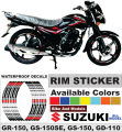 Motorcycel Wheel Stickers for Suzuki GR-150 (Rim Stripe Decal Tape Sticker). 