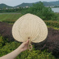 Summer Raffia Hand Fans Stylish 37cm Stringed Handmade Raffia Fans Natural raffia Farmhouse Palm Leaf Hand Fans for Wedding. 