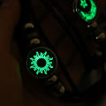 2Pcs Fashion Romantic Sun Moon Lovers Luminous Gemstone Woven Couple Bracelet. 
