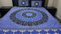 Sindhi Ajrak Style Cotton Bedsheet for King Size Double Bed 3 pcs. 