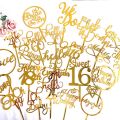 Acrylic Happy birthday / Engagement / Anniversary with stars Gold / Silver and Multicolor Cake Topper Acrylic Cake Toppers Happy Birthday Cake Topper Cake Decoration Party Supplies for Children or Adults Various Cupcake Topper. 