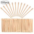 100PCS Wooden Wax Sticks Eyebrow, Lip, Nose Waxing Applicator Sticks for Hair Removal Disposable Depilation Spatula Wax Sticks. 
