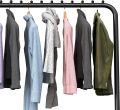 Large Space Clothes Rail, Stable, Minimalist Design Freestanding Clothes Rack For Bedroom, Black. 