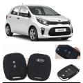 Silicon key Cover For Kia Picanto Black. 