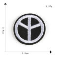 Computer embroidery superscript letters in black and white patches affixed to clothing accessories luggage accessories Aberdeen chapter embroidery fabric sticker badge. 