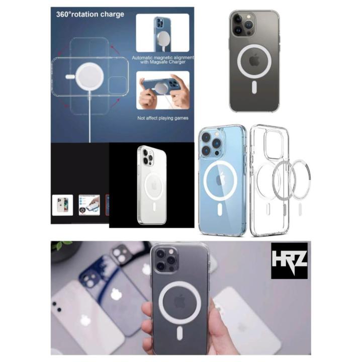 13 Pro Max Back Cover Magnetic Mag Safe Wireless Charging Case cover pouch