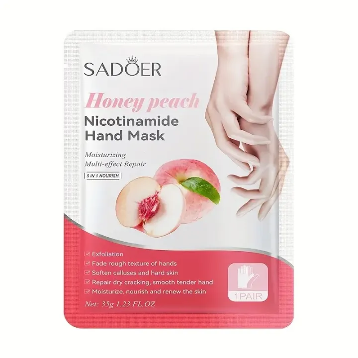 Sadoer%20Honey%20Peach%20Nicotinamide%20Moisturizing%20Hand%20Mask%20-%20Image%205