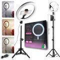 26cm Ring Light with 7ft Aluminium Tripod Stand & Mobile Holder (3 colors). 