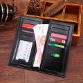 Luxury Men Utra-Thin Long Wallet Woven Pattern Multi-Card Male Clutch. 