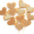6 pieces Heart shape Cake topper. 