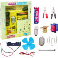 DIY Kids Science Experiment Kit | Electric Circuit Project with Light Bulb & Fan. 