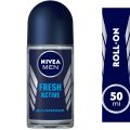 NIVEA MEN Fresh Active Antiperspirant, Masculine Scent, Roll-on 50ml. 