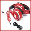 WIRELESS STEREO HEADPHONE WITH BUILT IN BLUETOOTH, FM RADIO, MP3 PLAYER, SD CARD PORT, MEMORY CARD PORT, AUX MODE AND MIC FOR CALLS. 